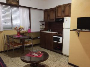 Coin cuisine de l'appartement